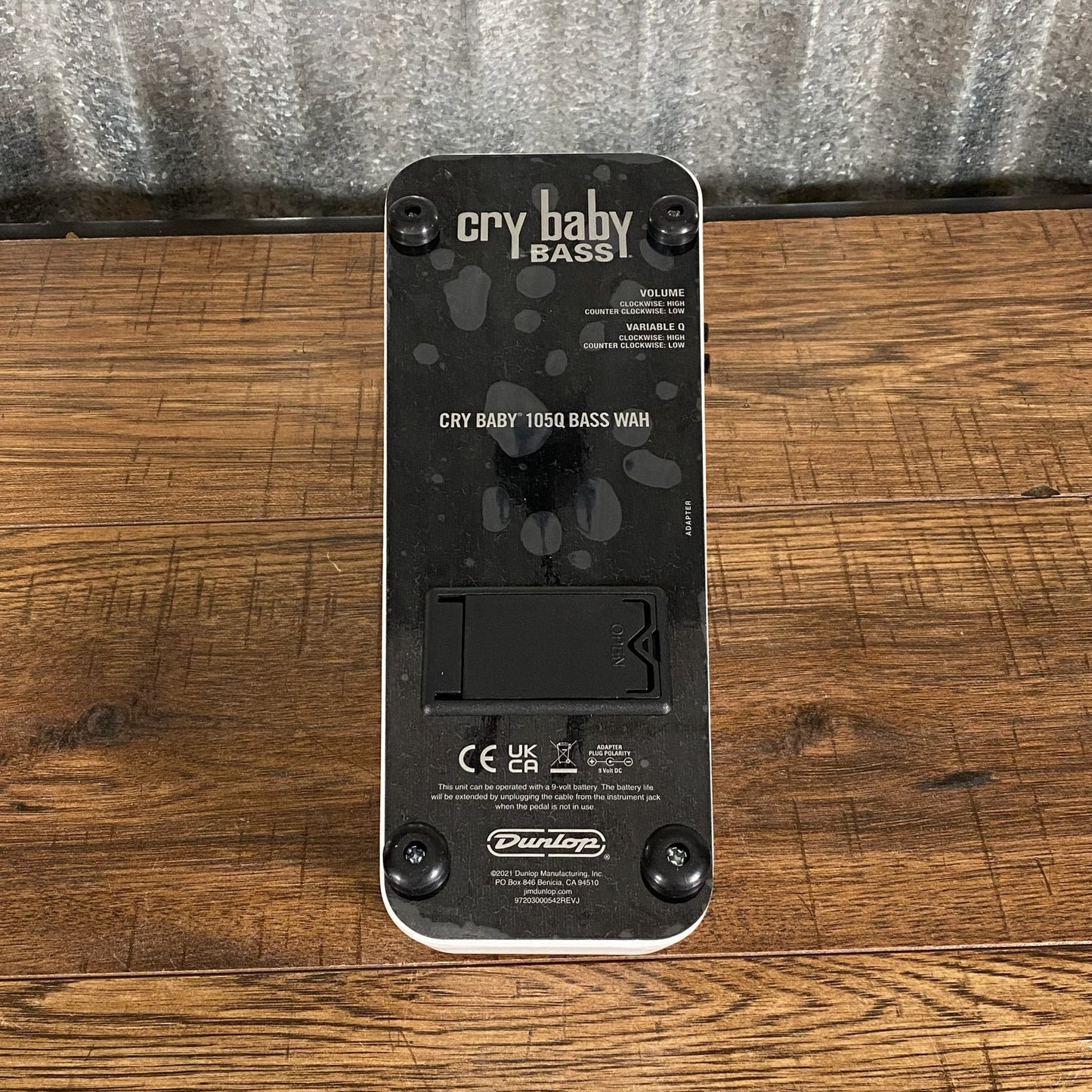 Dunlop 105Q Bass Cry Baby Optical Wah Bass Guitar Effect Pedal B Stock