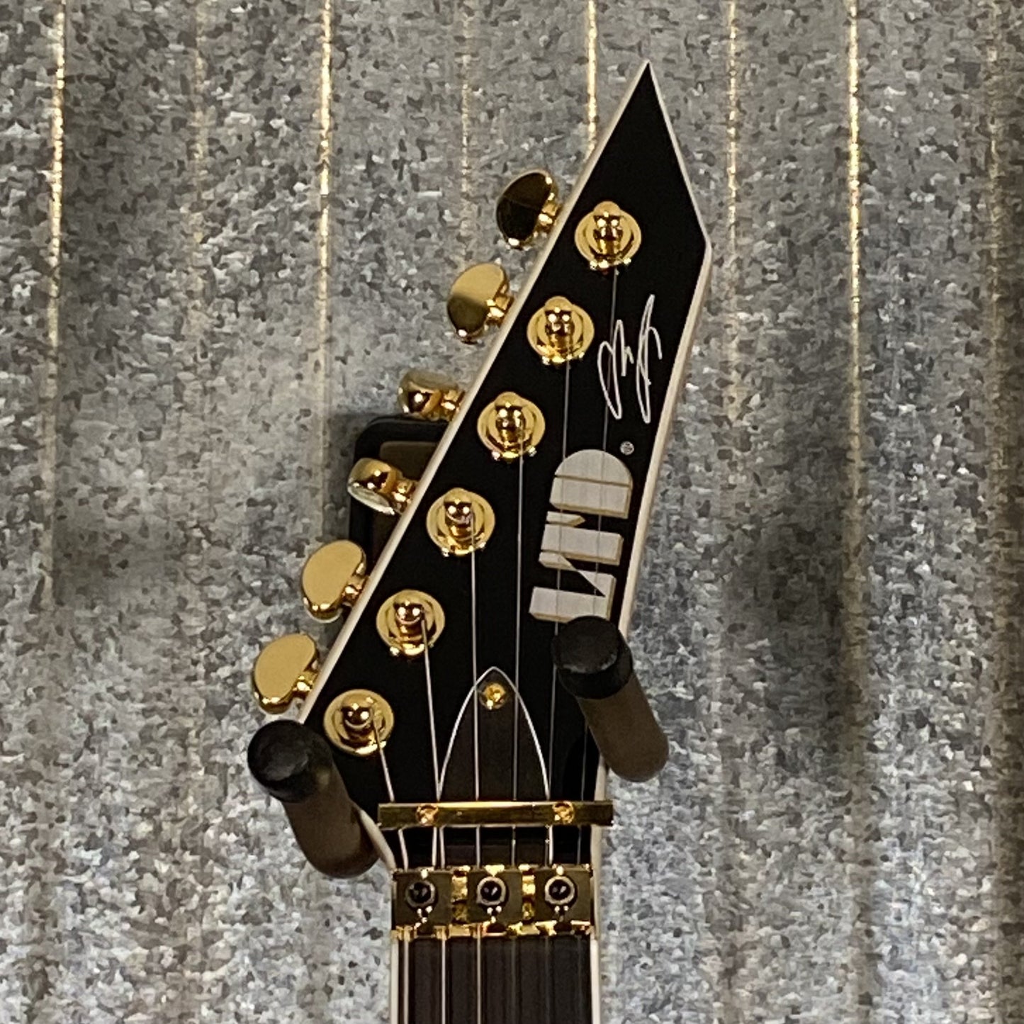 ESP LTD Alexi Laiho Arrowhead SE Black Yellow Pinstripe Guitar & Case USED #1975