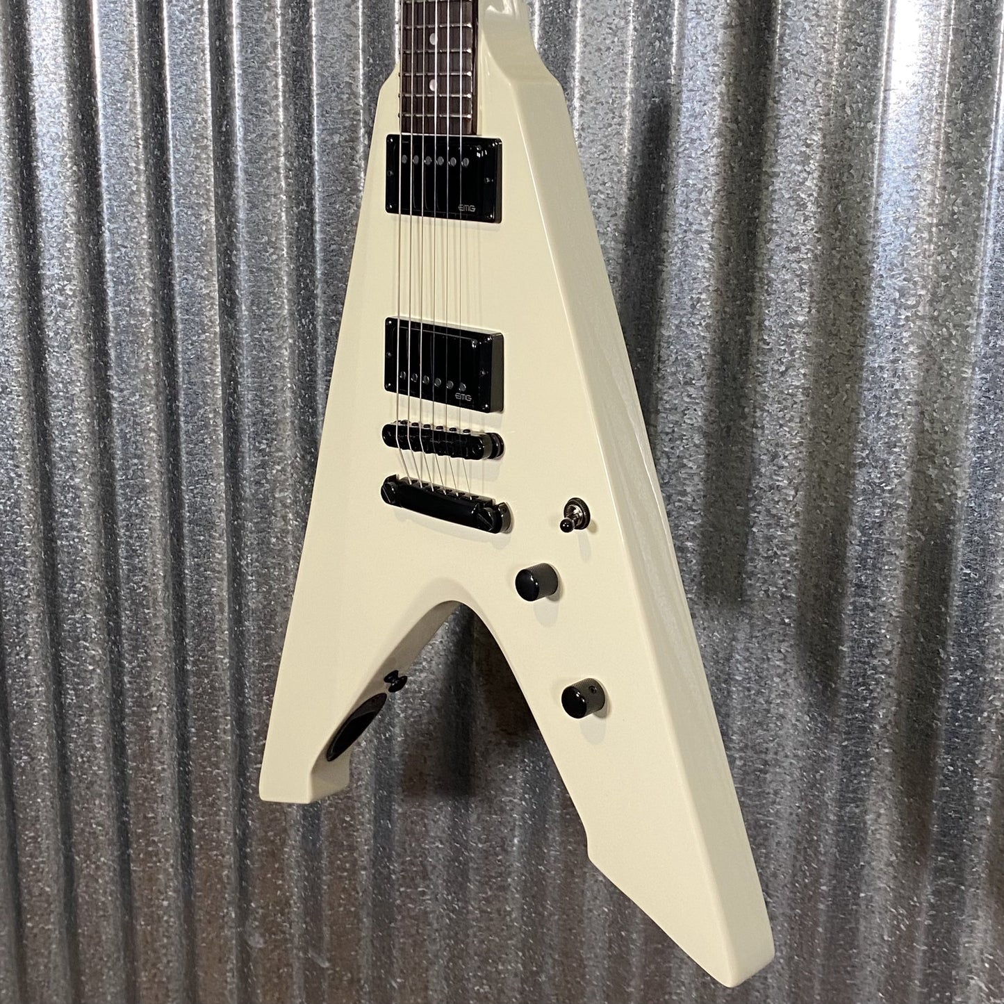 ESP LTD Vulture Jame Hetfield Olympic White Guitar & Case VULTUREOW #4682 Used