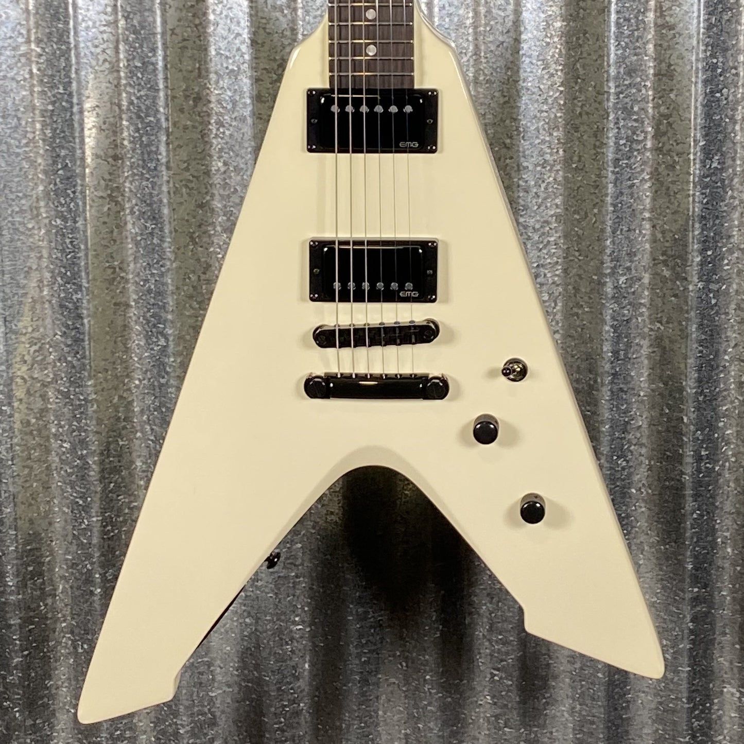 ESP LTD Vulture Jame Hetfield Olympic White Guitar & Case VULTUREOW #4698 Used