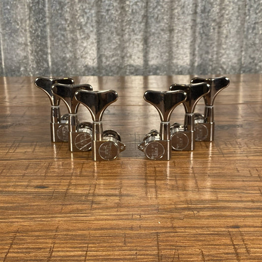 ESP LTD Branded Gotoh Sealed 6 String Bass Tuning Machine Set Black Chrome Used