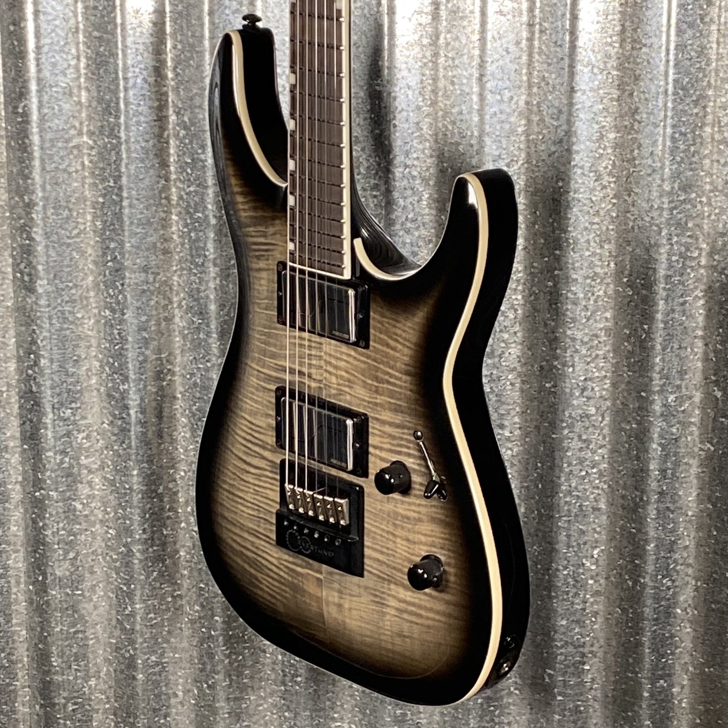 ESP LTD MH-1000 Evertune Flame Charcoal Burst Guitar MH1000ETFMCHB #2758 Used