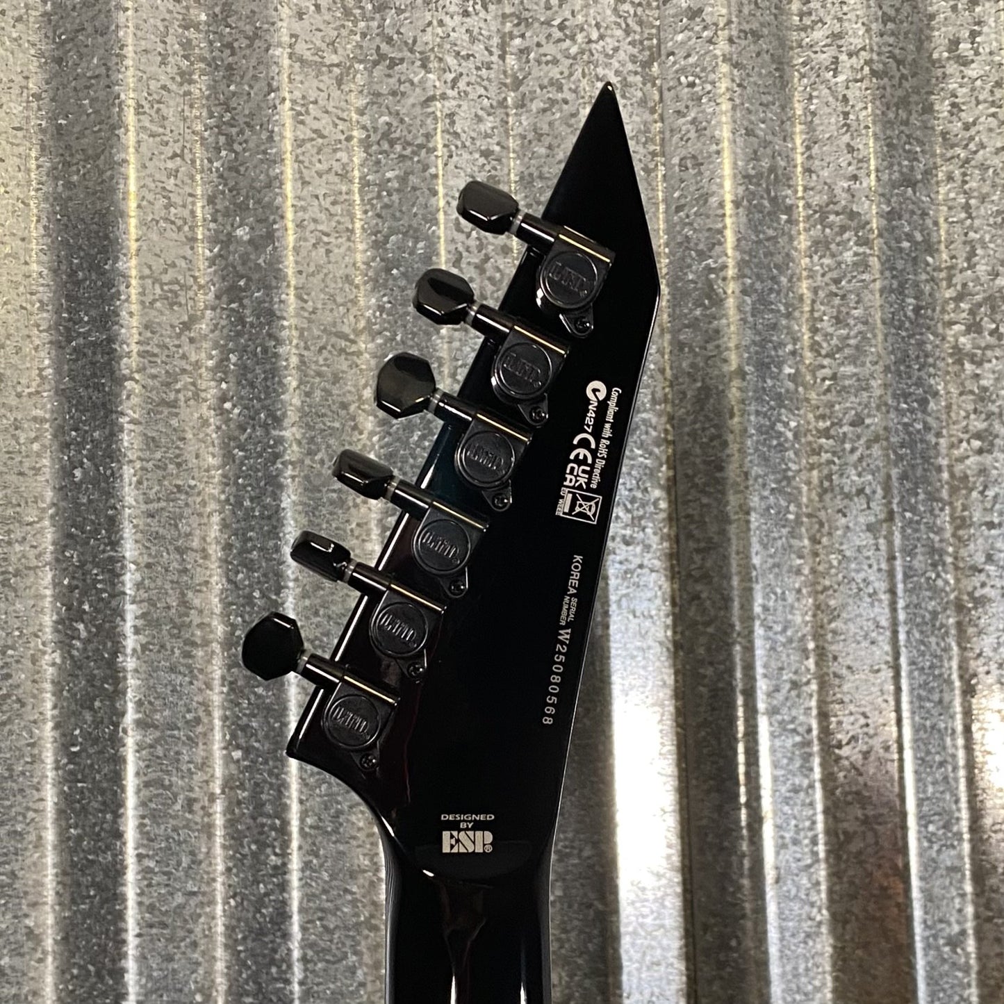 ESP LTD KH-602 Kirk Hammett EMG Black Guitar & Case #0568 Used