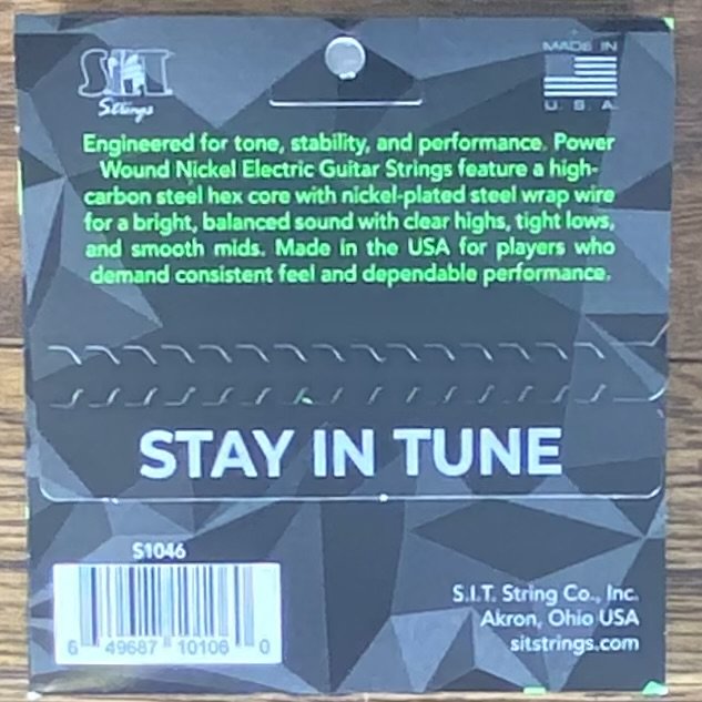 SIT Strings S1046 Light Power Wound Nickel Electric Guitar Strings 3 Pack