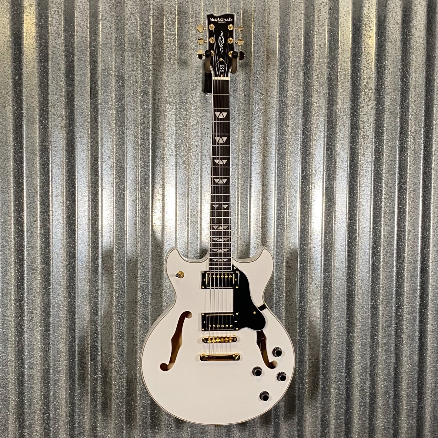 Westcreek Guitars 333 Semi Hollow Body Double Cutaway White #0010 Used