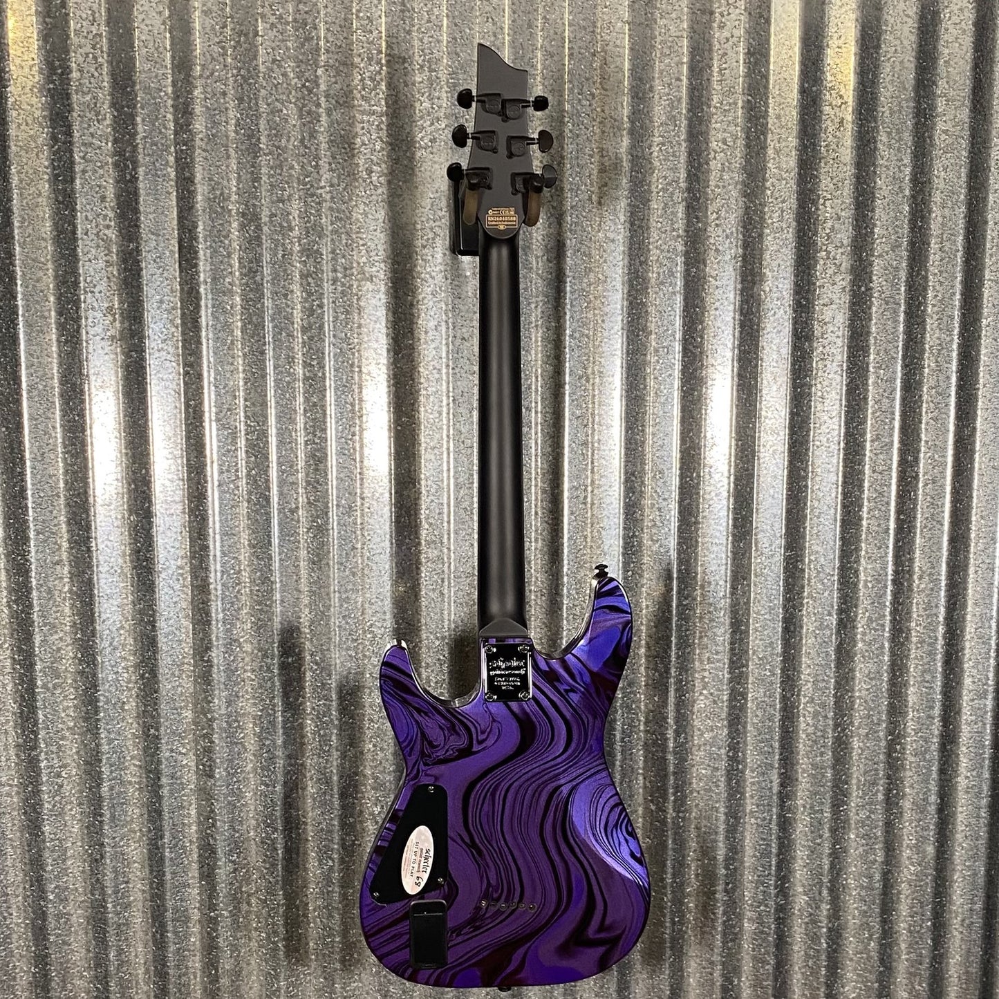 Schecter C-1 Hydro Dip Purple Obsidian Guitar #0588