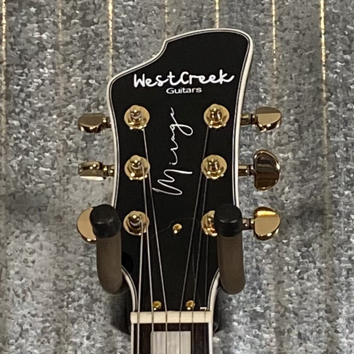 Westcreek Guitars Mirage T Bird Style Dual Humbucker Guitar Black #0012 Used