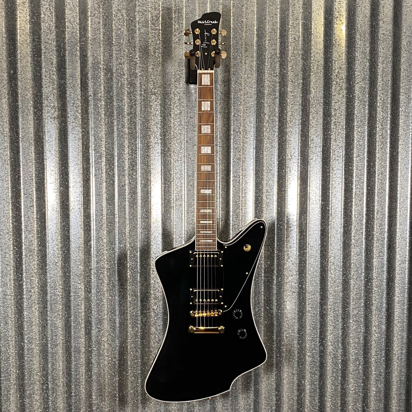 Westcreek Guitars Mirage T Bird Style Dual Humbucker Guitar Black #0003 Used
