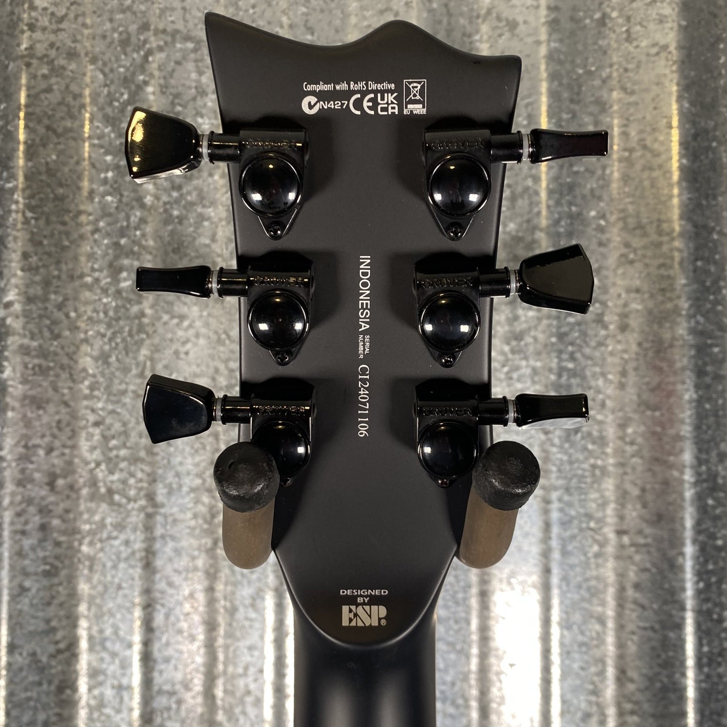 ESP LTD EC-1000 FR Floyd Rose Black Satin EMG Guitar EC1000FRBLKS #1106 Used