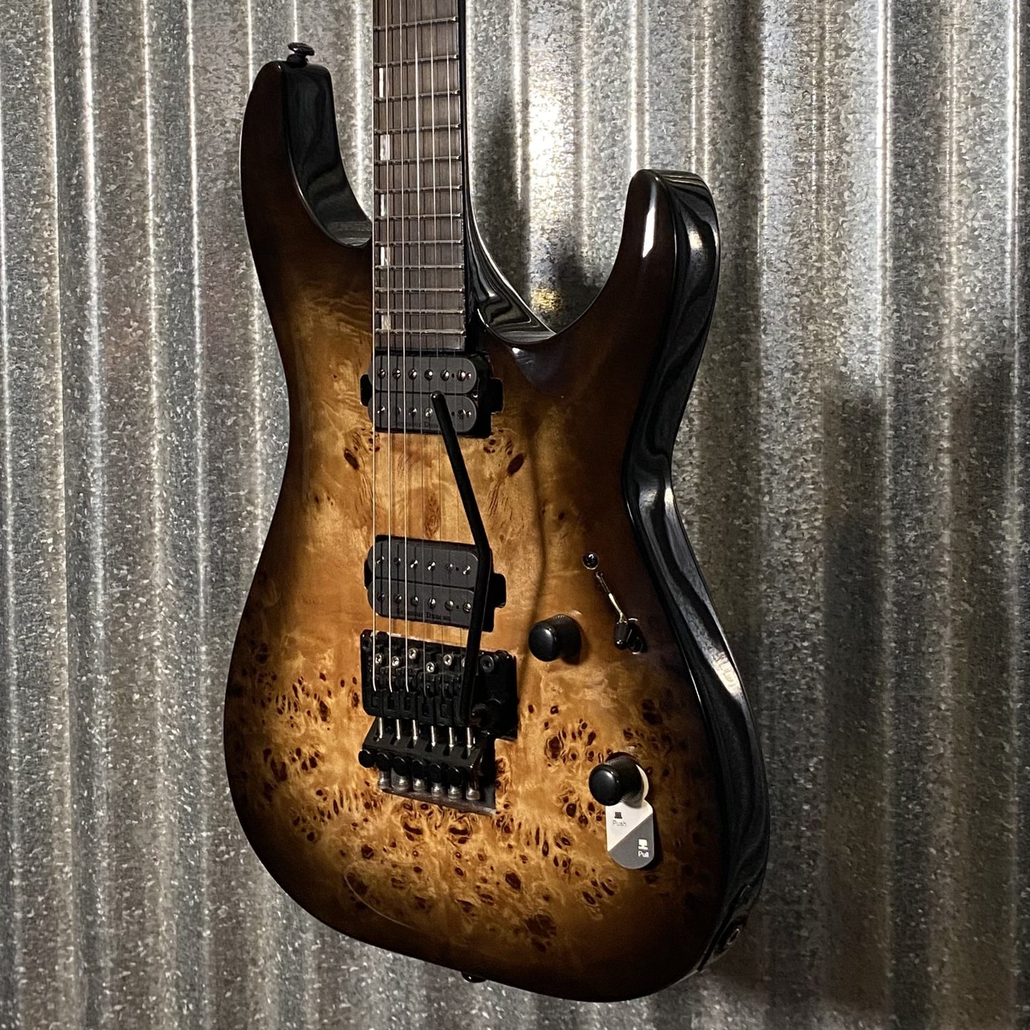 ESP LTD H-1001 Floyd Rose Black Natural Burst Guitar & Case #0650 Used