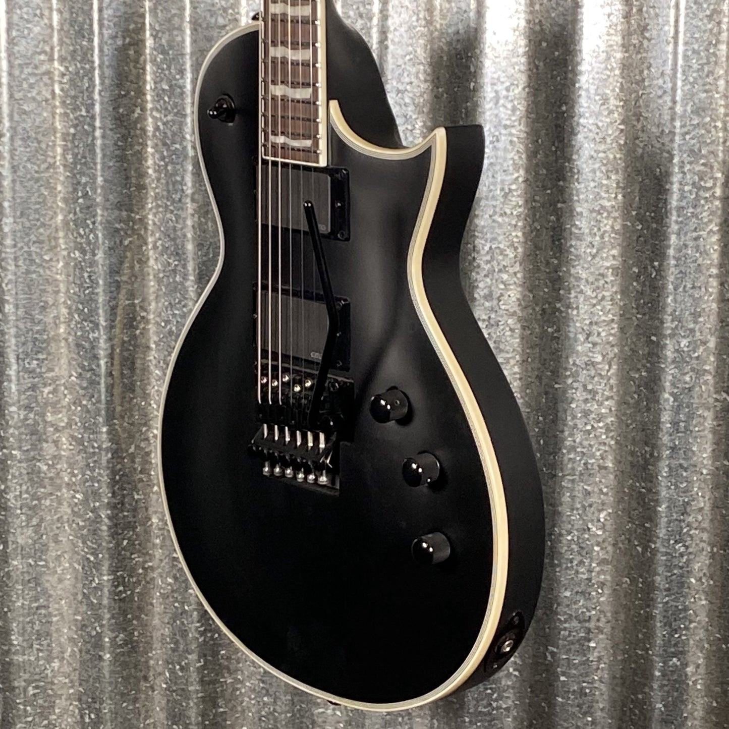 ESP LTD EC-1000 FR Floyd Rose Black Satin EMG Guitar EC1000FRBLKS #1106 Used