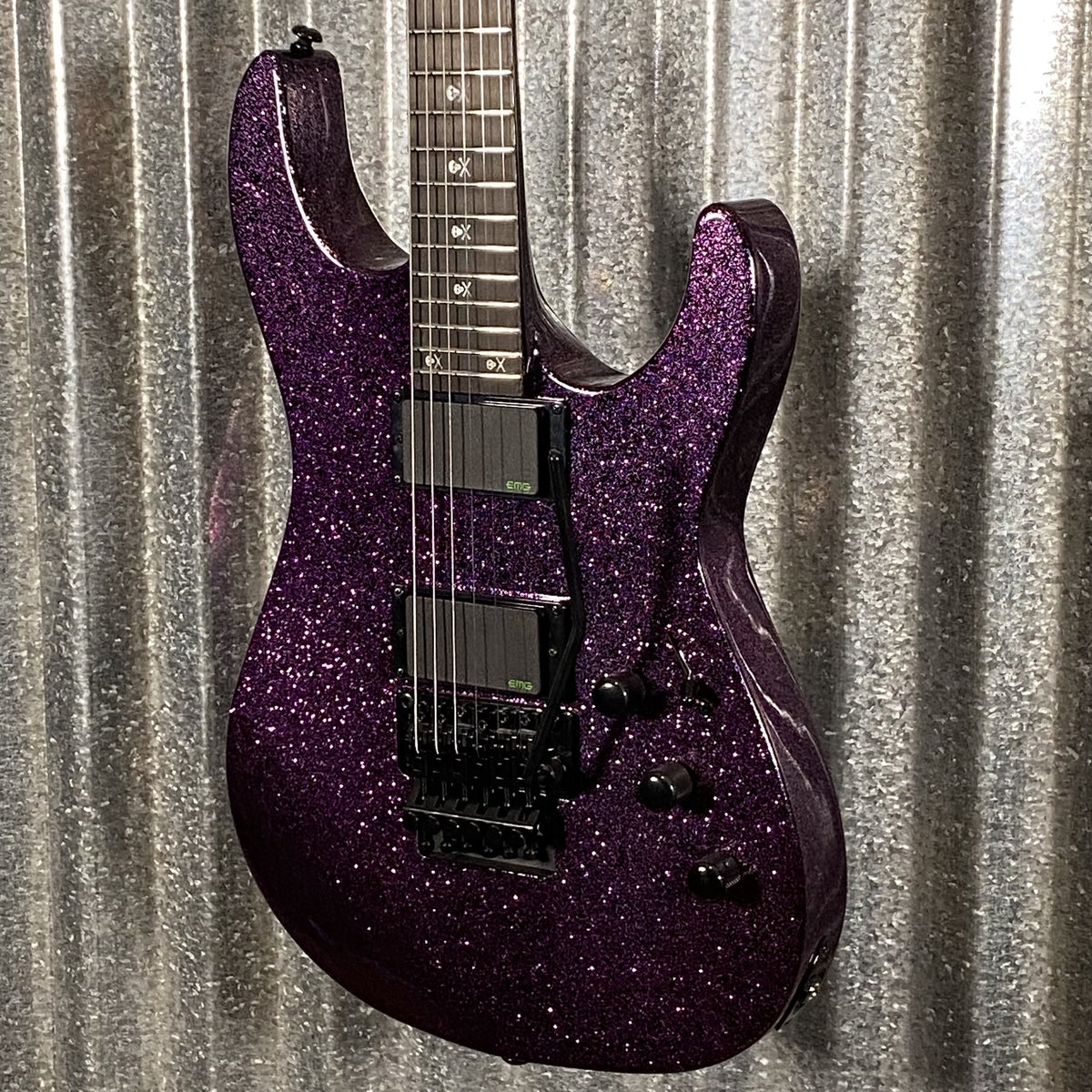 ESP LTD KH-602 Kirk Hammett Purple Sparkle EMG Guitar & Case KH602PSP #1773 Used
