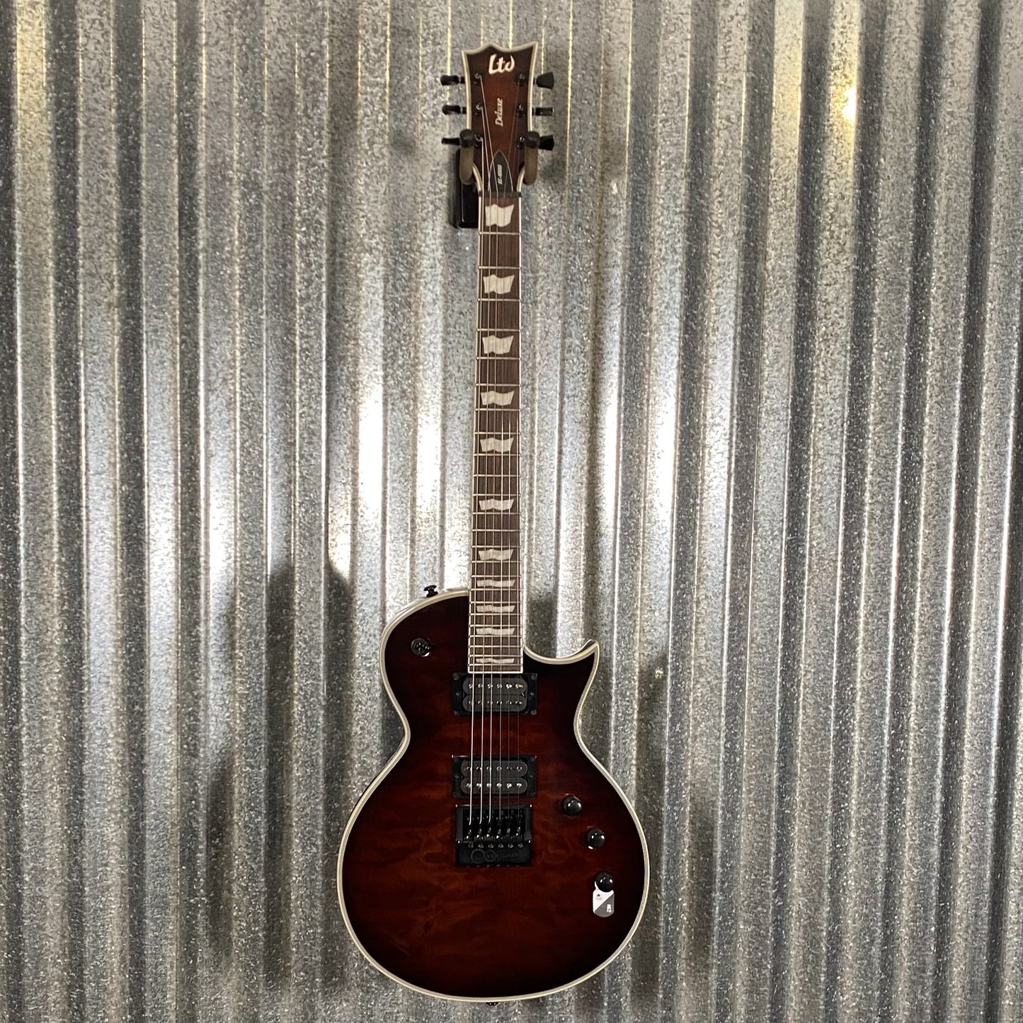 ESP LTD EC-1000 ET Evertune Dark Brown Sunburst Guitar & Case #0635 Used