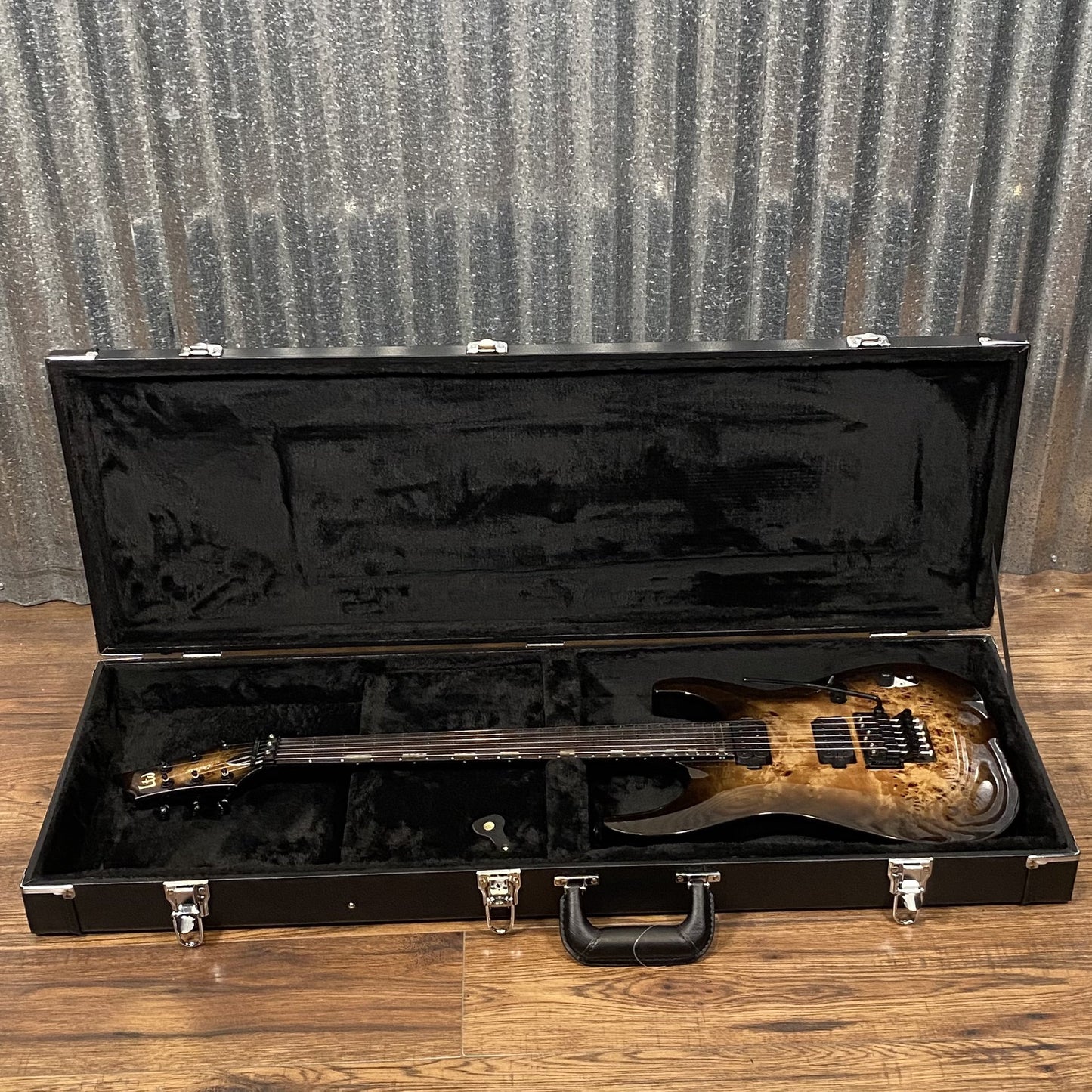 ESP LTD H-1001 Floyd Rose Black Natural Burst Guitar & Case #0650 Used