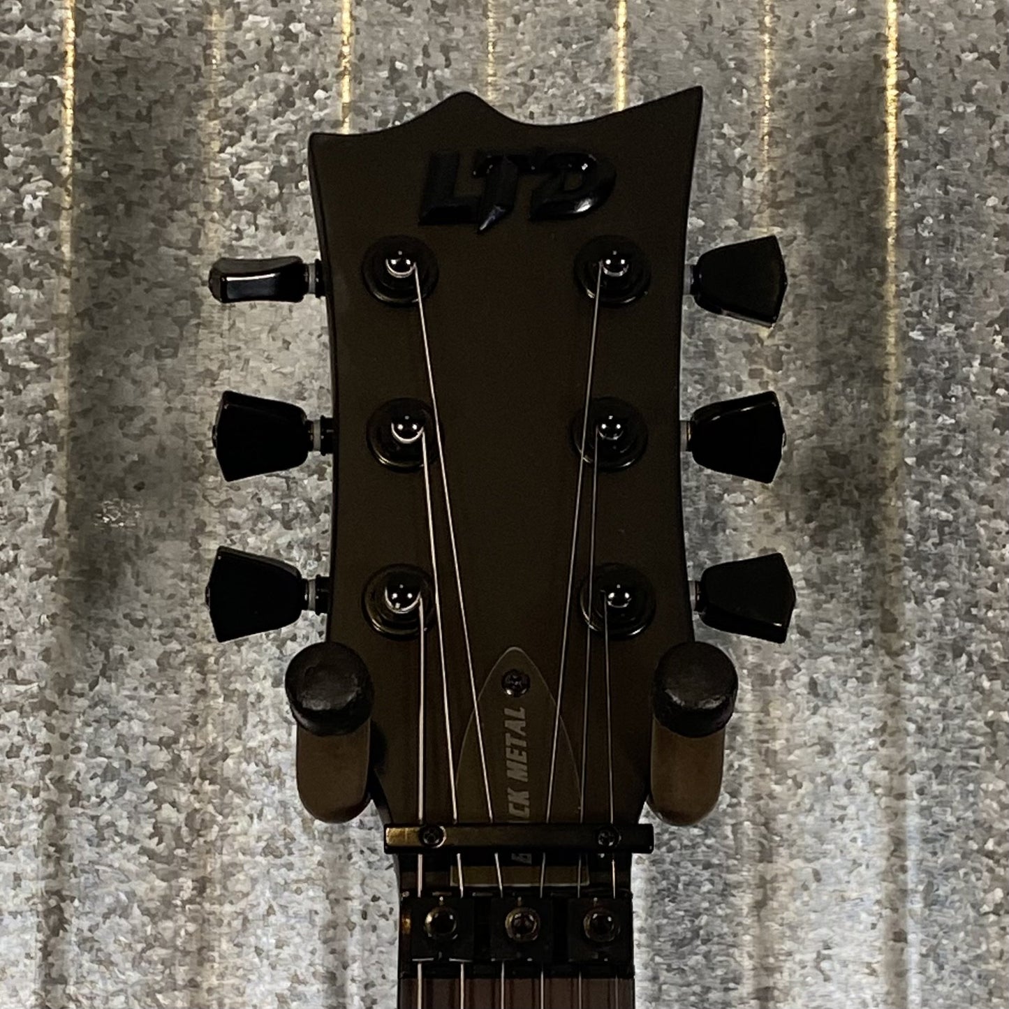 ESP LTD EC FR Black Metal Floyd Rose Black Satin Guitar & Case #1348 Used
