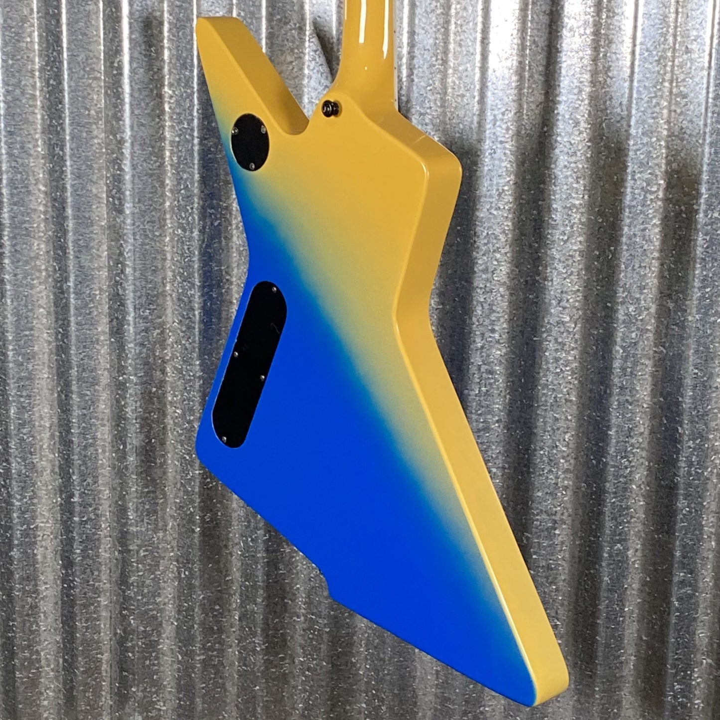 Westcreek Guitars Revenge Explorer Style Gradient Blue Yellow #0157 Used