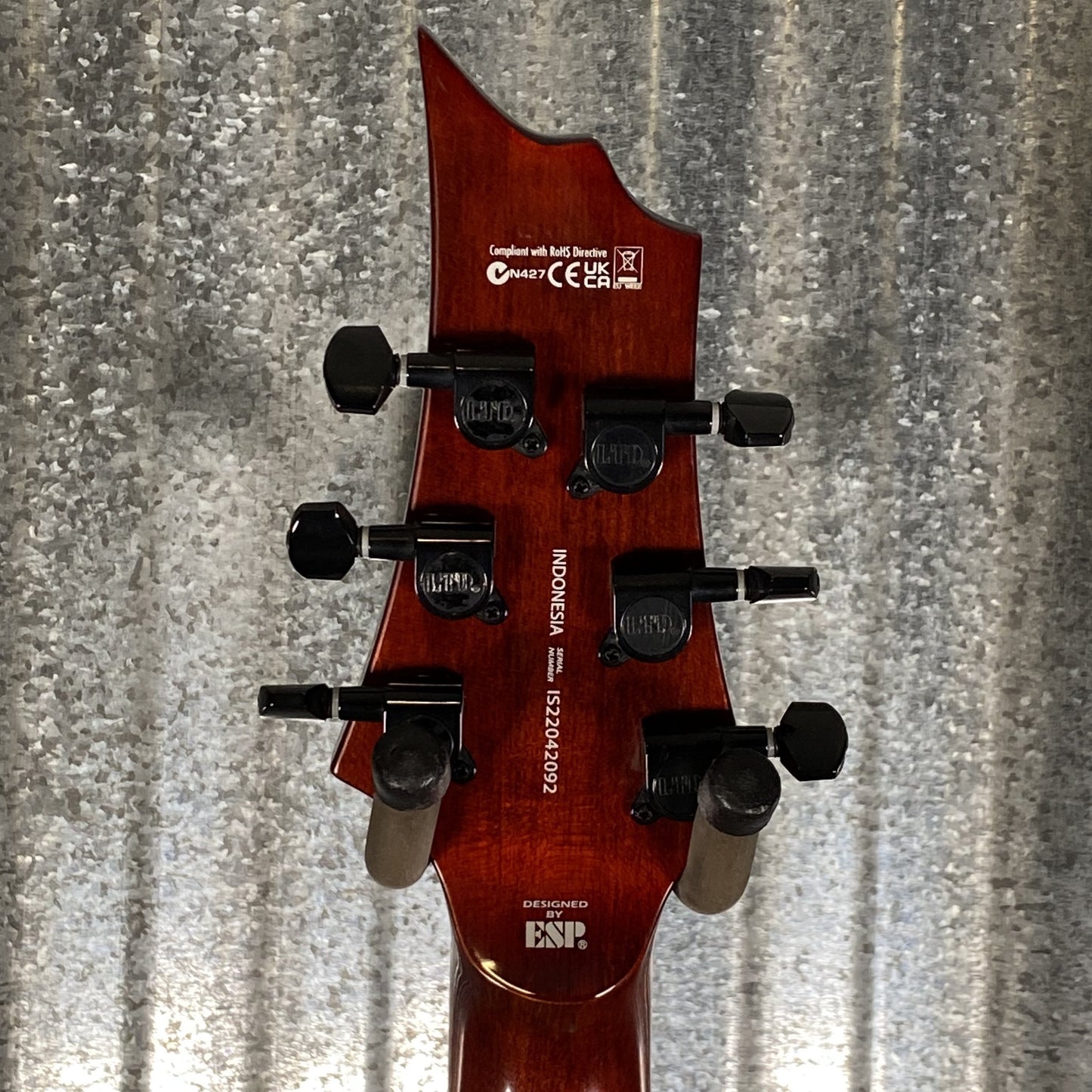 ESP LTD H-200 Flame Top Dark Brown Sunburst Guitar H200FMDBSB #2092 Used