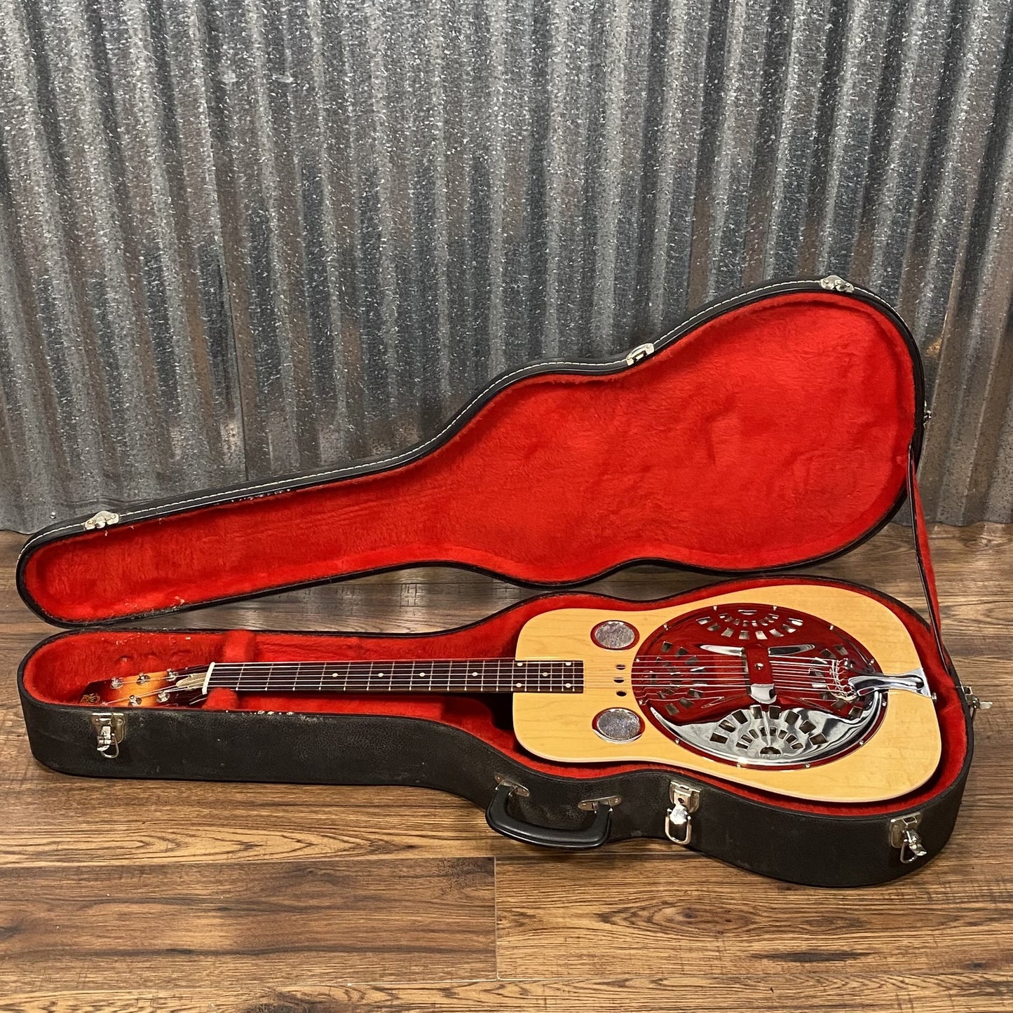 Dobro Model 114 Resonator Sunburst Guitar & Case #X1107 Used