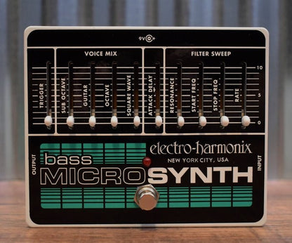 Electro-Harmonix EHX Bass Micro Synth Guitar Effect Pedal Demo