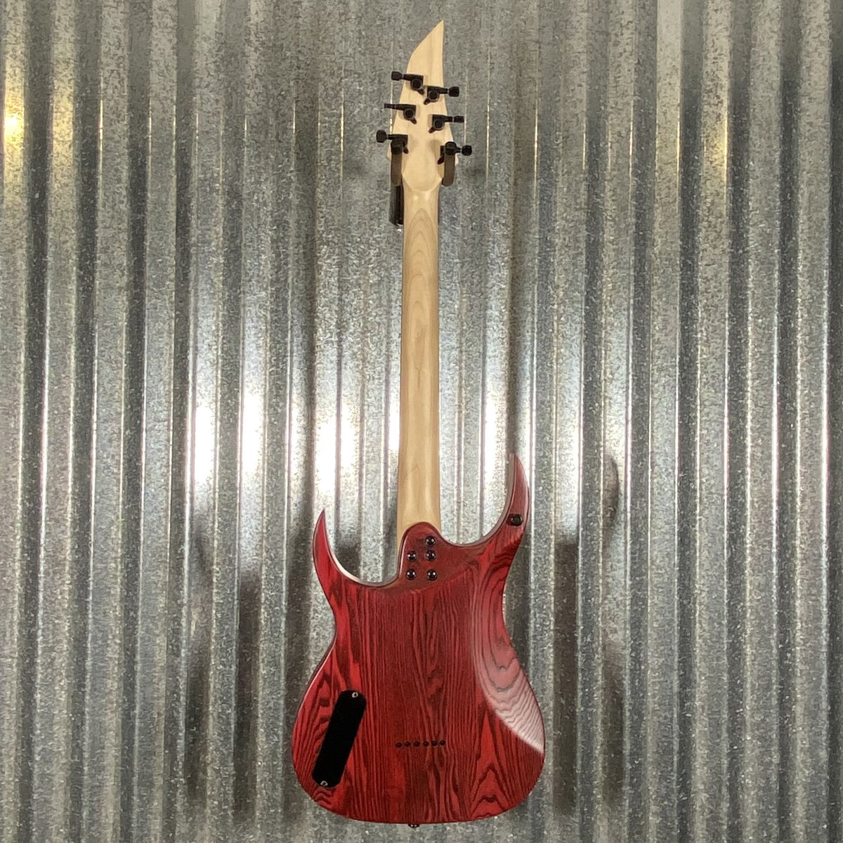 Musily MSM6 Heavy Metal Hard Tail Ash Transparent Lava Red Guitar #0001