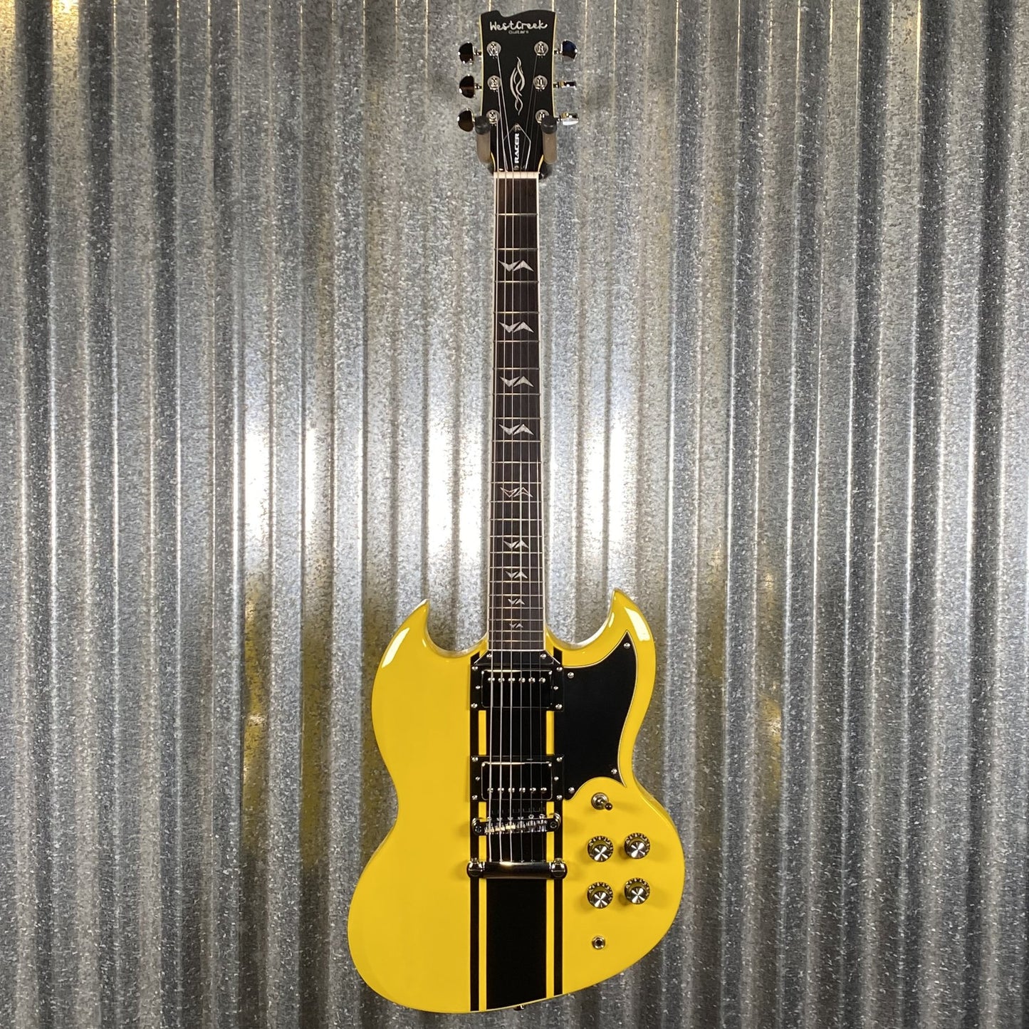 Westcreek Guitars Racer SG Offset Style Bumble-B Yellow #0028 Used