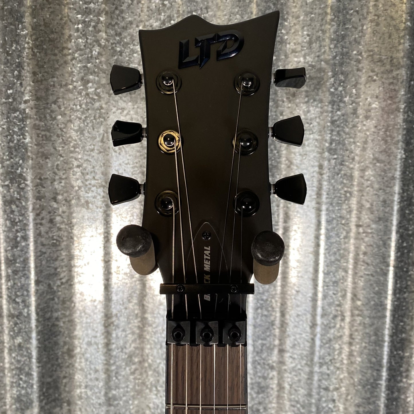 ESP LTD EC FR Black Metal Floyd Rose Black Satin Guitar ECFRBKMBLKS #0505 Used