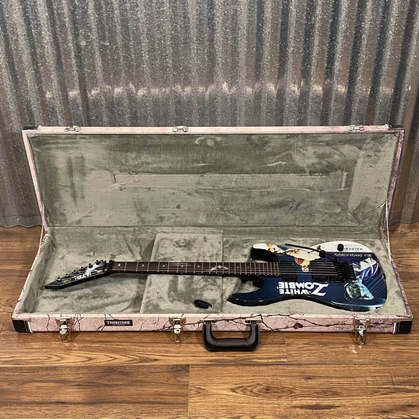ESP LTD KH-WZ Kirk Hammett White Zombie Graphic EMG Guitar & Case LKHWZ #3808 Used
