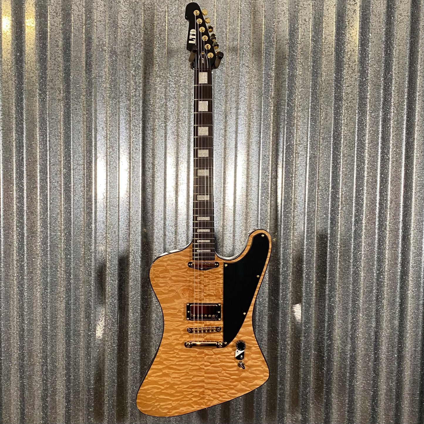 ESP LTD Caleb Shomo Phoenix Quilted Vintage Natural Seymour Duncan Guitar & Case LCSIIQMVN #0441 Used
