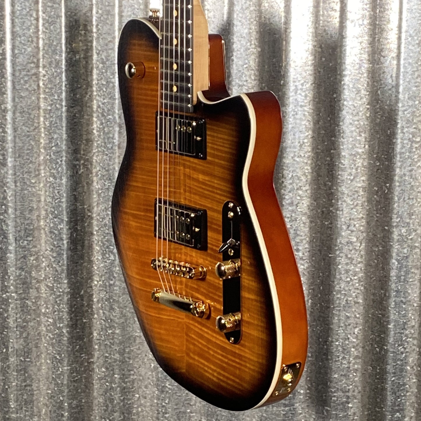 Reverend Charger RA FM Coffee Burst Flame Guitar #67631