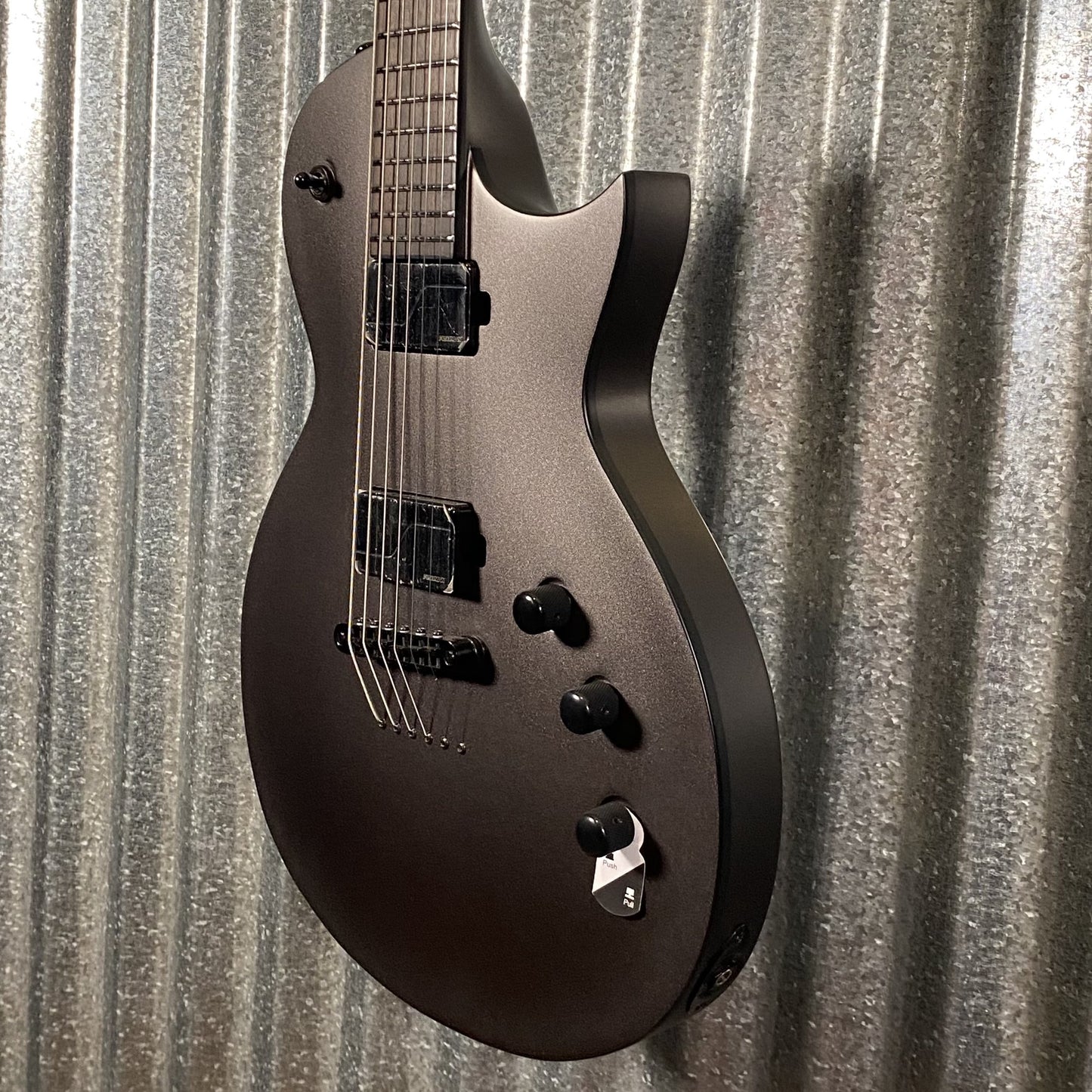 ESP LTD EC-1000B Baritone Charcoal Metallic Satin Guitar #0493 Used