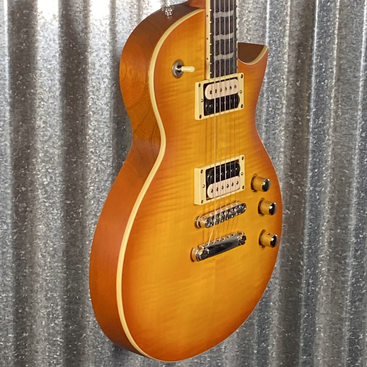 ESP LTD EC-1000T Flame Top Honey Burst Satin Fluence Guitar EC1000TFMHBSF #2180 Used
