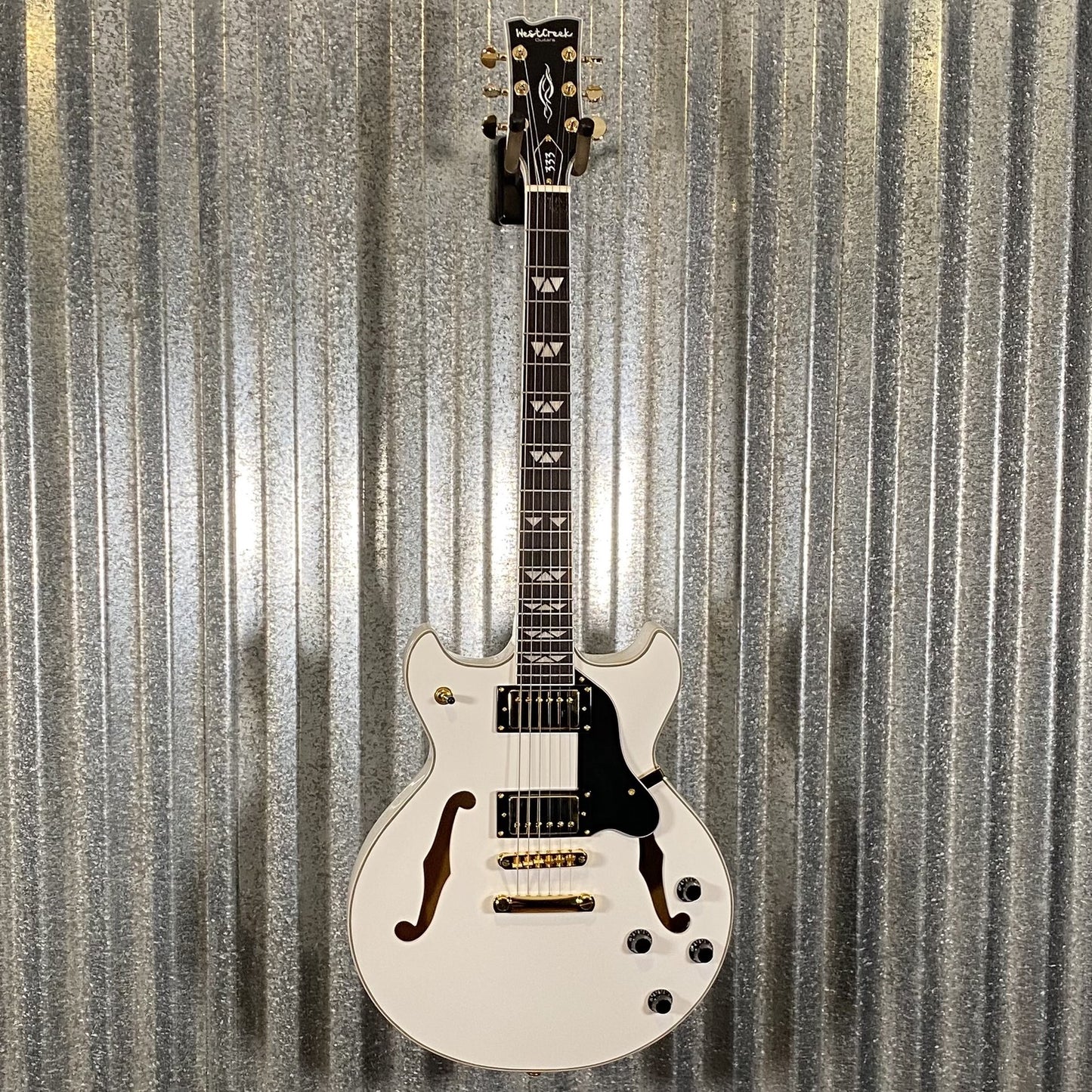 Westcreek Guitars 333 Semi Hollow Body Double Cutaway White #0011 Used