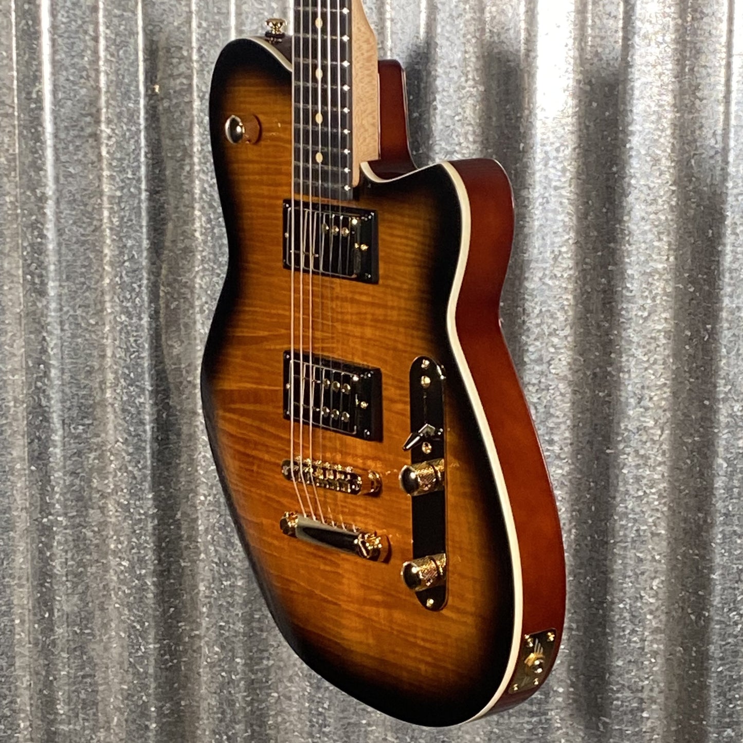 Reverend Charger RA FM Coffee Burst Flame Guitar #64276