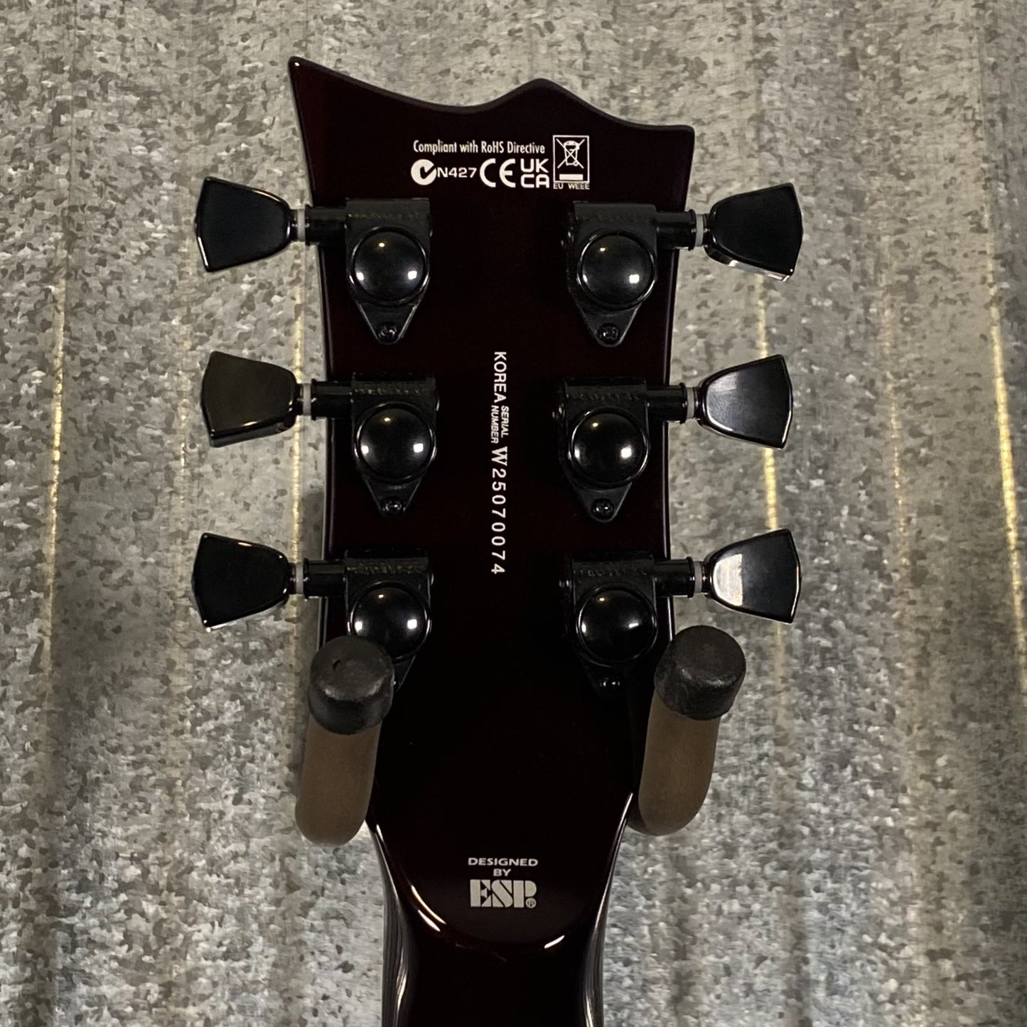 ESP LTD EC-1000 ET Evertune Quilt Top Dark Brown Sunburst Guitar EC1000ETQMDBSB #0074 Used