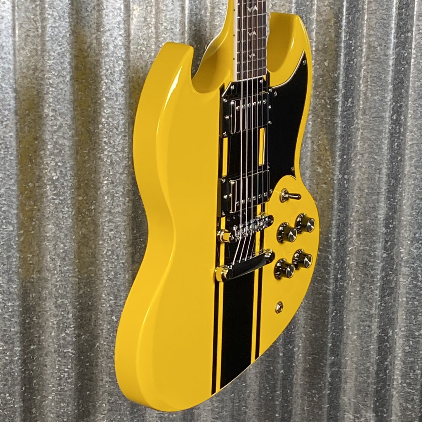 Westcreek Guitars Racer SG Offset Style Bumble-B Yellow #0035 Used