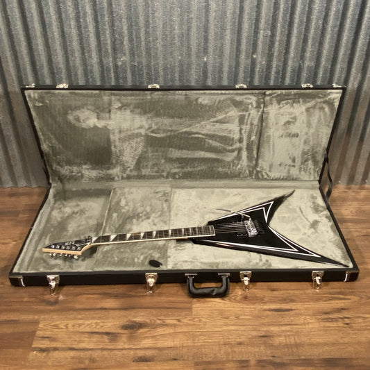ESP LTD Alexi Laiho Sawtooth SE 20th Black White Pinstripe Guitar & Case USED #2045