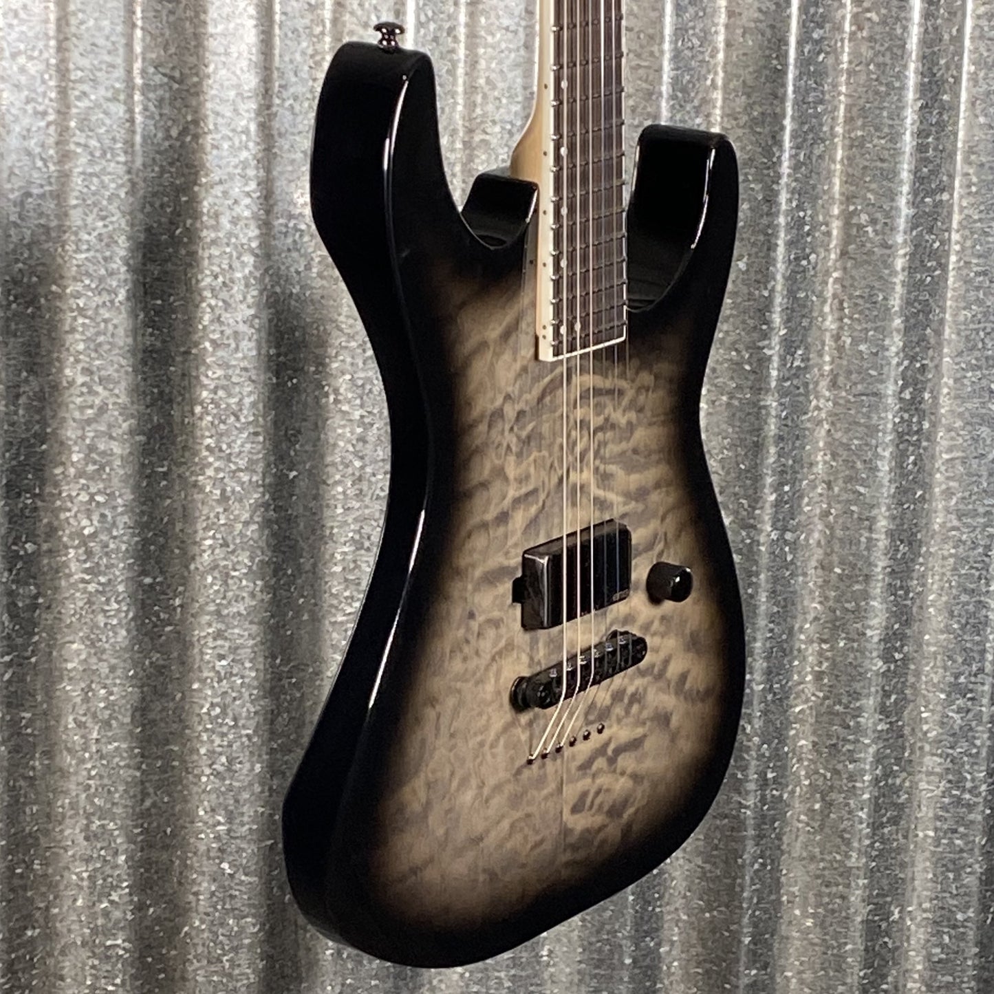 ESP LTD M-1001 NT Quilt Top Charcoal Burst Guitar M1001NTQMCHB #0203 Used