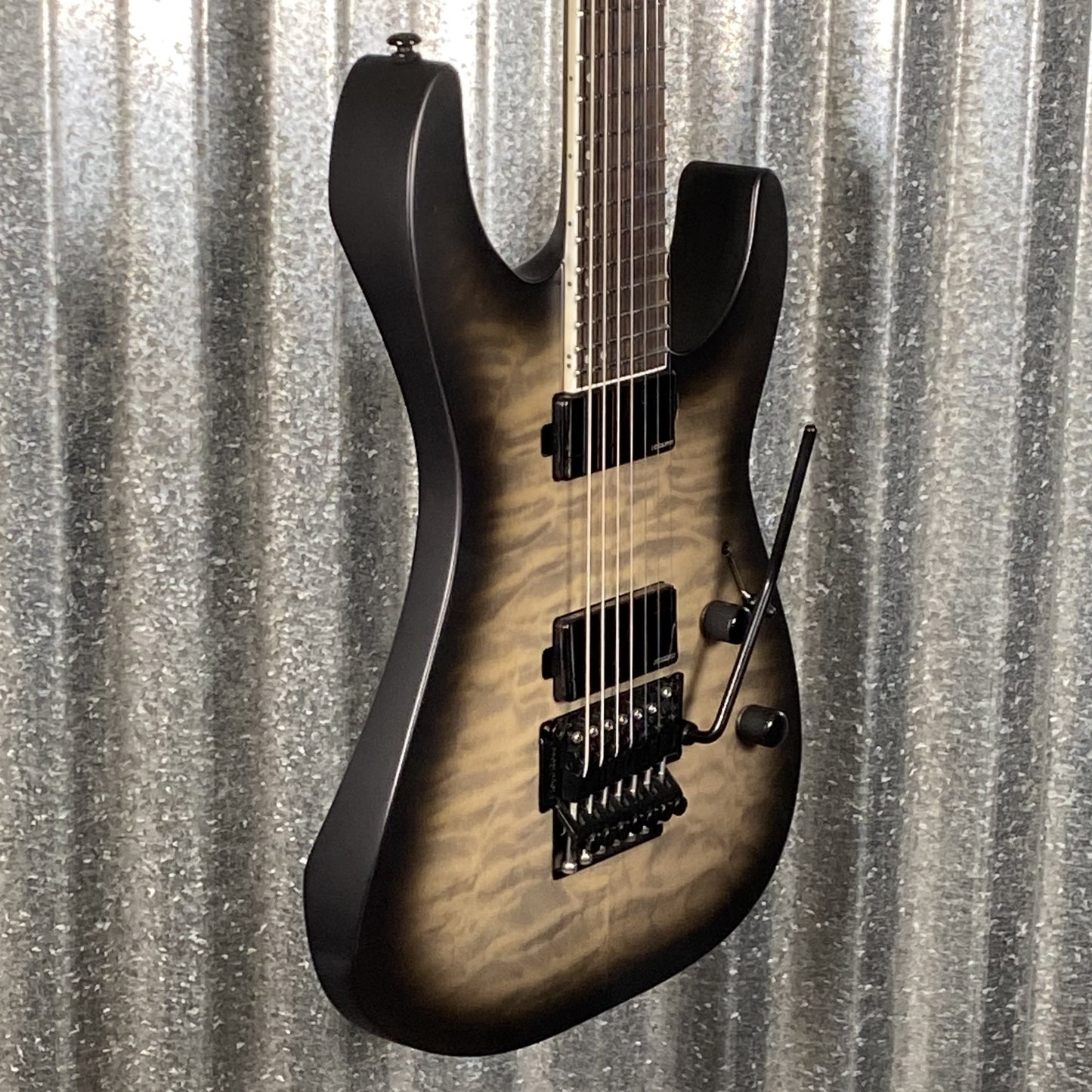 ESP LTD M-1007B 7 String Baritone Quilt Top Charcol Burst Guitar M1007BWMCHBS #2001 Used