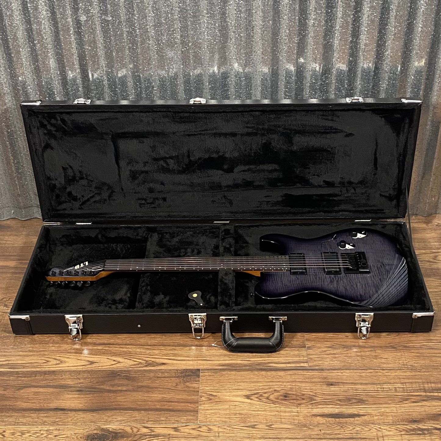 ESP LTD TH-1000 Evertune See Thru Black Sunburst Guitar & Case #1105 Used