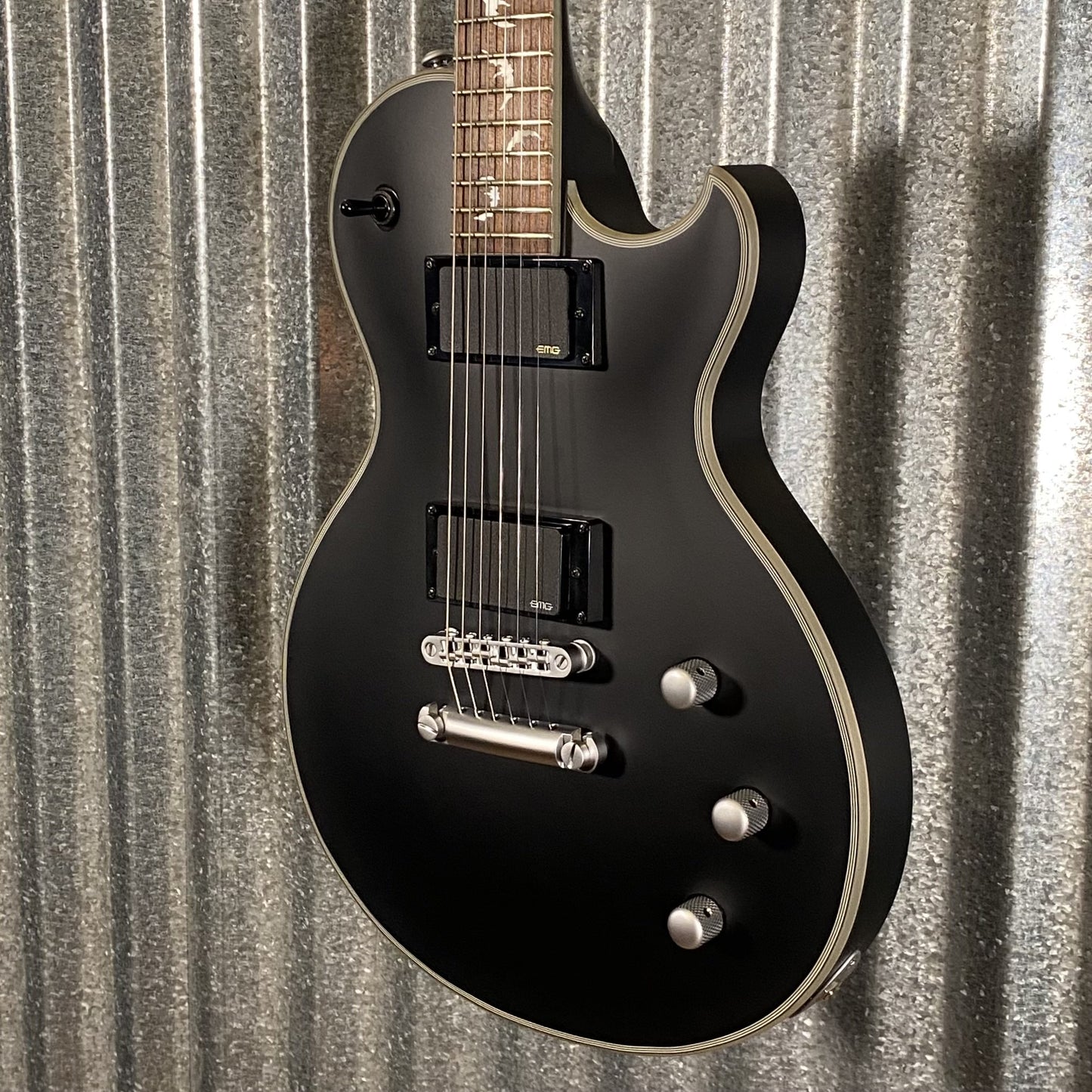 Schecter Solo II Damien Platinum Satin Black Guitar #0653