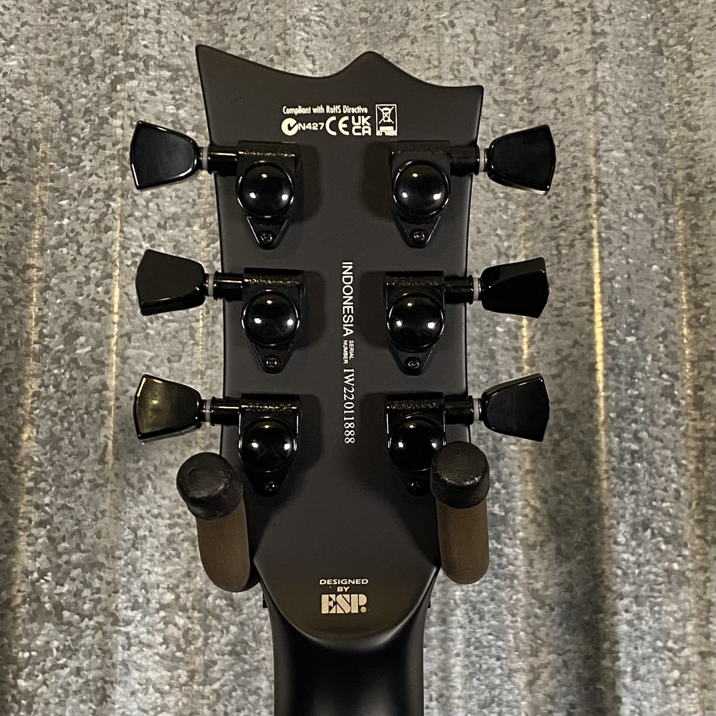 ESP LTD EC-1000 FR Floyd Rose Black Satin EMG Guitar & Case #1888 Used