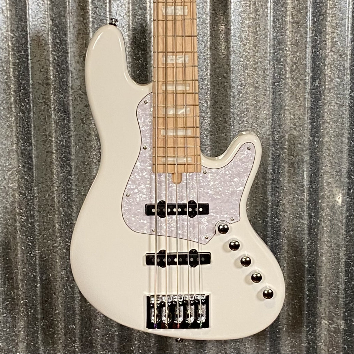 Cort Elrick NJS 5 String Bass White & Bag NJS5WHT #5121