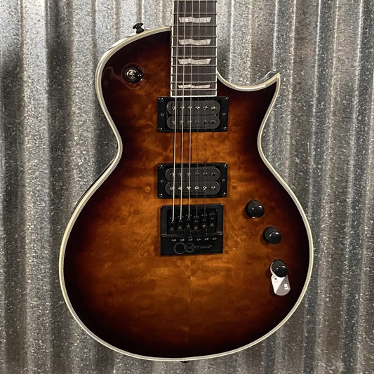 ESP LTD EC-1000 ET Evertune Quilt Top Dark Brown Sunburst Guitar EC1000ETQMDBSB #0074 Used