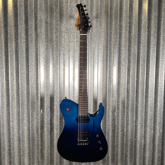 Westcreek Guitars Helyx T Style Dual Humbucker Ocean Vortex Blue Guitar #0050 Used