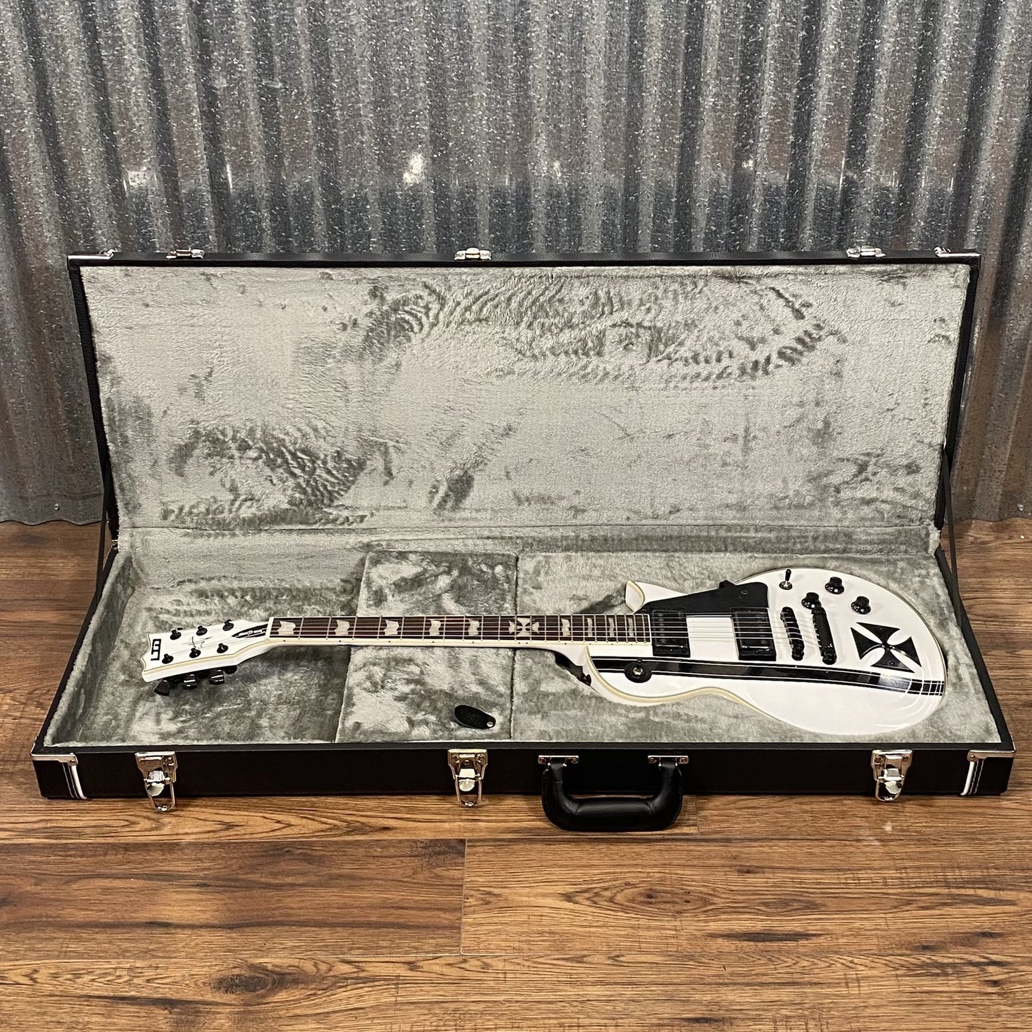 ESP LTD Iron Cross Jame Hetfield Snow White Guitar & Case IRONCROSSSW #2491 Used