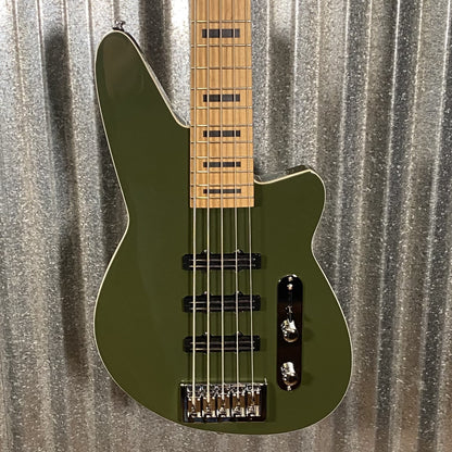 Reverend Triad 5 String Bass Army Green #70789