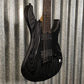 ESP LTD SN-1007B Hard Tail Black Blast Baritone Guitar & Case #0125 Used