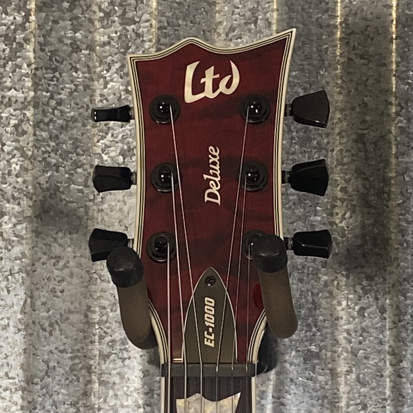 ESP LTD EC-1000 QM Quilt Top See Thru Black Cherry Fluence Guitar & Case #2957 Used