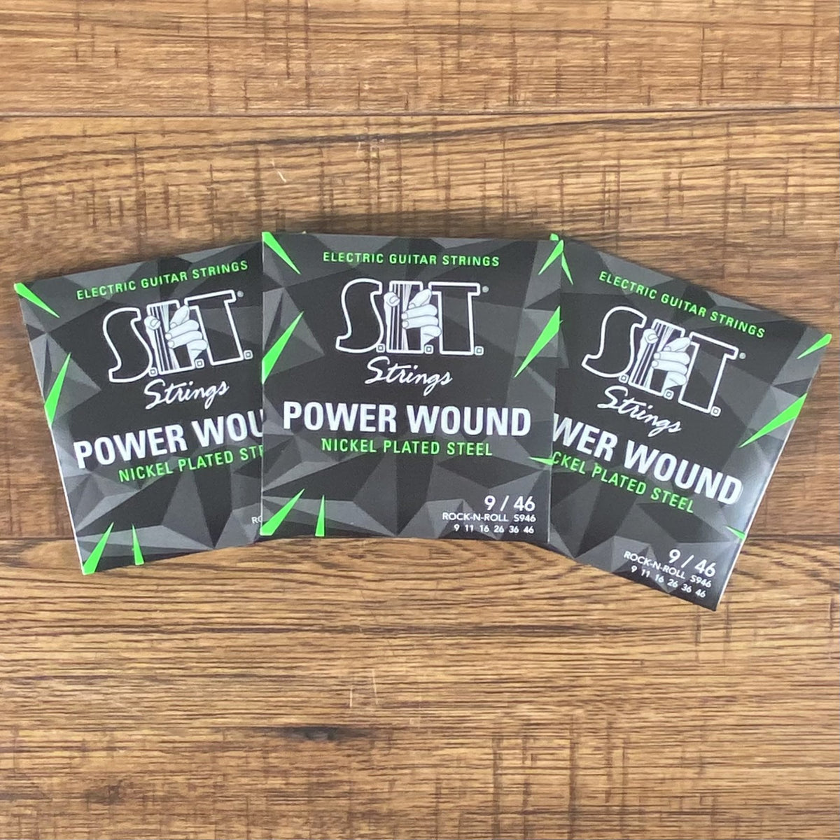 SIT Strings S946 Rock N' Roll Power Wound Nickel Electric Guitar Strings 3 Pack