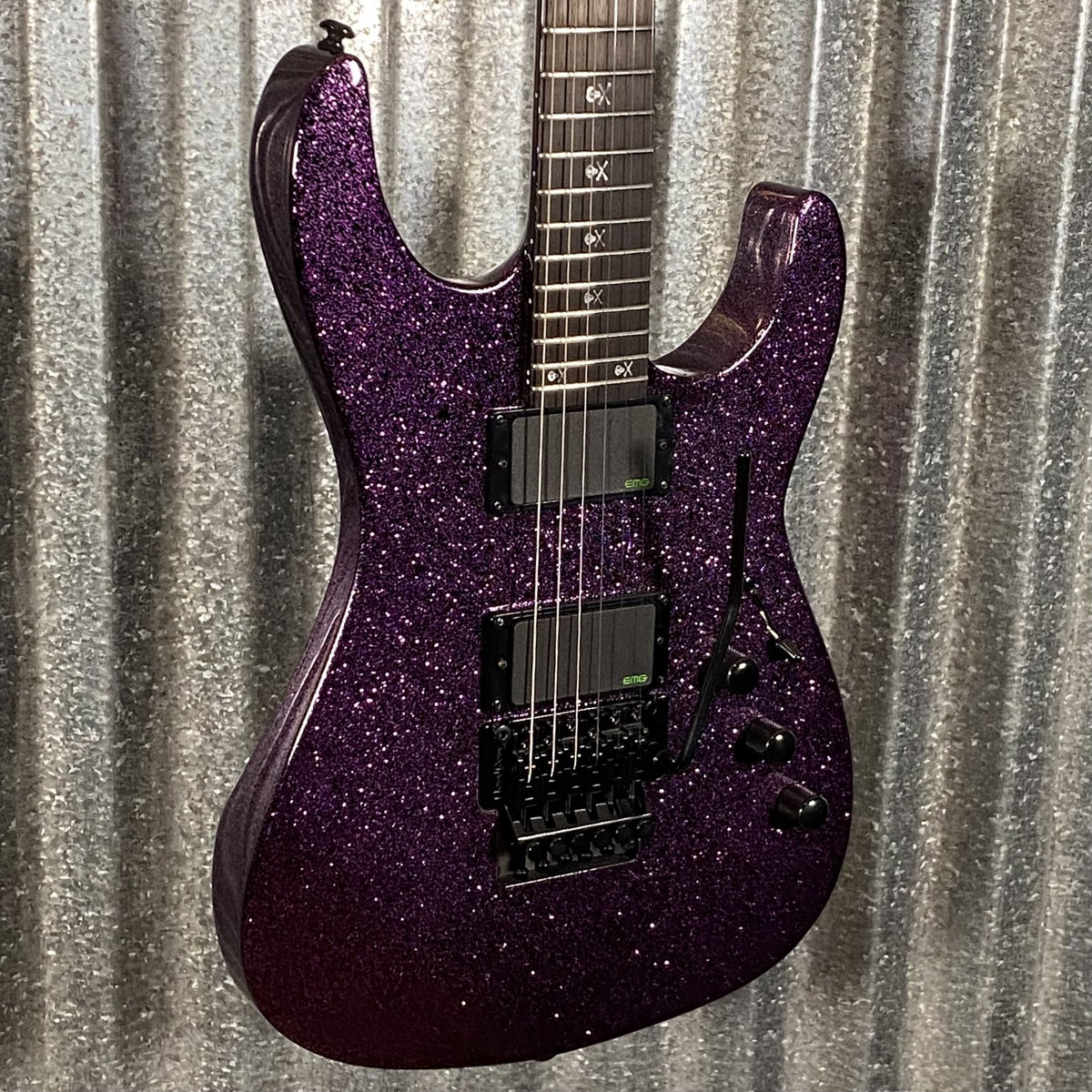 ESP LTD KH-602 Kirk Hammett Purple Sparkle EMG Guitar & Case KH602PSP #1191 Used